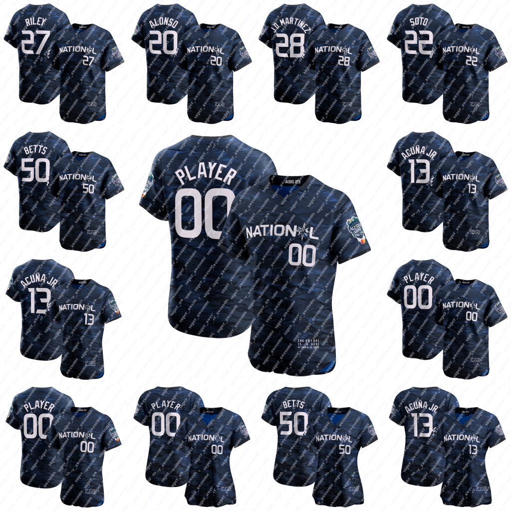 

2023 All-Star Game Jersey Sean Murphy Freddie Freeman Luis Arraez Nolan Arenado Orlando Arcia Ronald Acuna Jr. Mookie Betts Corbin Carroll Matt Olson Clayton Kershaw, Royal cool base