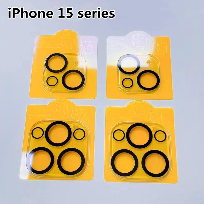 

3D Clear Glass Camera Lens HD Scratch-Resistant Rear Phone Tempered Glass With Flash Circle for iPhone 15 14 13 12 11 pro max