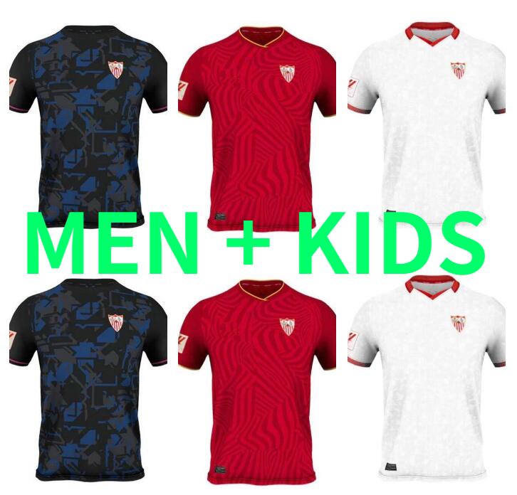 

23 24 Sevilla PAPU I.RAKITIC soccer jerseys GOMEZ L.OCAMPOS DE JONG J.KOUNDE J.NAVAS SUSO MUNIR Y.EN-NESYRI LAMELA 2023 2024 Men Kids Kits football shirts, Kids size