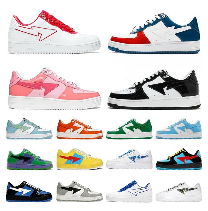 

A Bathing Ape Sk8 Men Women Casual Shoes Sta Low ABC Camo Stars White Black Green Red Yellow Purple designer Sneakers bapestas Platform skate Trainers Jogging 36-45, 37