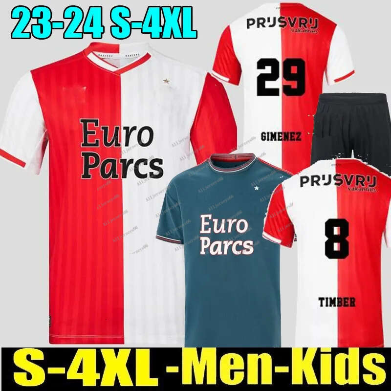 

22 New 23 24 Feyenoords Kokcu Gimenez Danilo Soccer Jerseys Home Away Third Trauner 2023 2024 Men Kids Football Shirt 20 20, 23 24 home kids