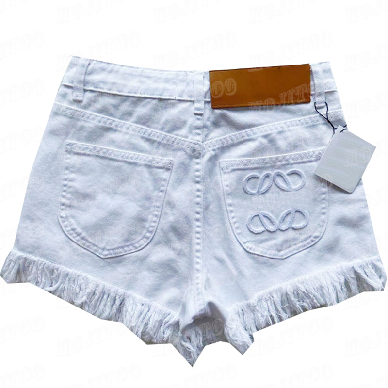 

Women Denim Shorts Pants High Waist Casual Jeans Luxury Brand Lady Short Pant Clothing, White