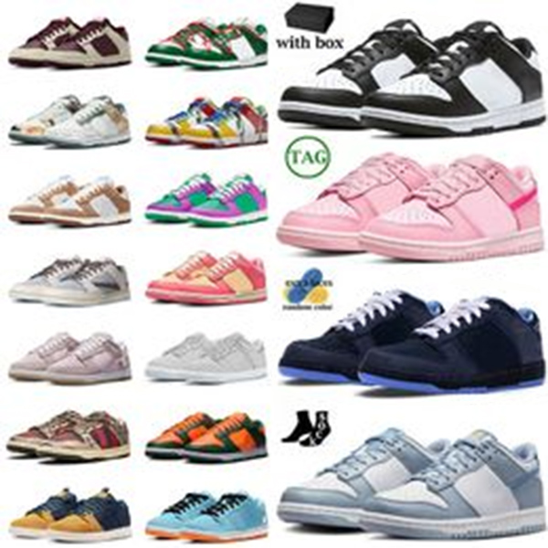 

Pink Dunks With Box 2023 Running Shoes Panda Blue Lobster Og Sneakers Medium Olive Grey Fog Unc Freddy Krueger Chunky Dunky Mens Women Low Trainers 36-48, 15