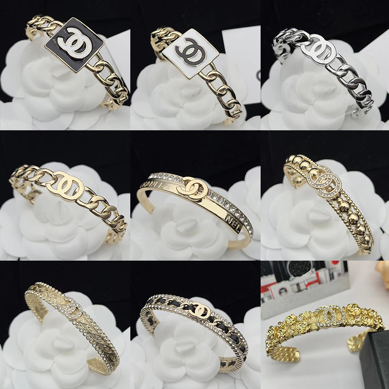 

2023 New Brand CC Cuff Bracelet Fashion Couple Designer Bracelet Classic Stainless Steel Electroplated 18K Gold Bracelet for Men&Women