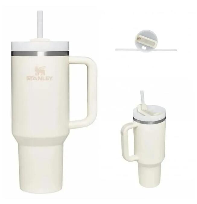 DHL Stanley Quencher H2.0 40oz Stainless Steel Tumblers Cups with Silicone handle Lid Straw 2nd Generation Car mugs Keep Cold Water Bottles With-image-157728033