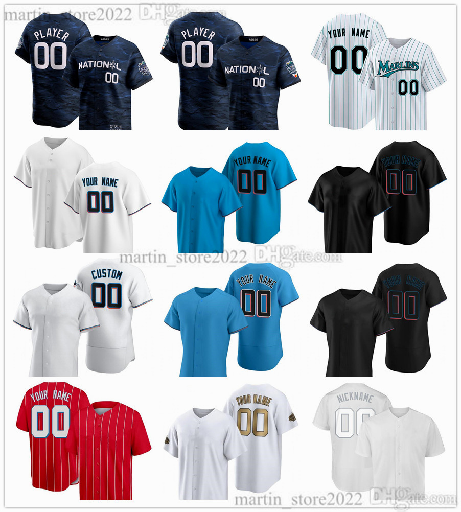 

2023 All-Star Baseball Jerseys 3 Luis Arraez 12 Jorge Soler 2 Jazz Chisholm Jr. 44 Jesus Luzardo 7 Jesus Sanchez 24 Avisail Garcia 58 Jacob Stallings 26 Garrett Cooper, Royal (with team logo)
