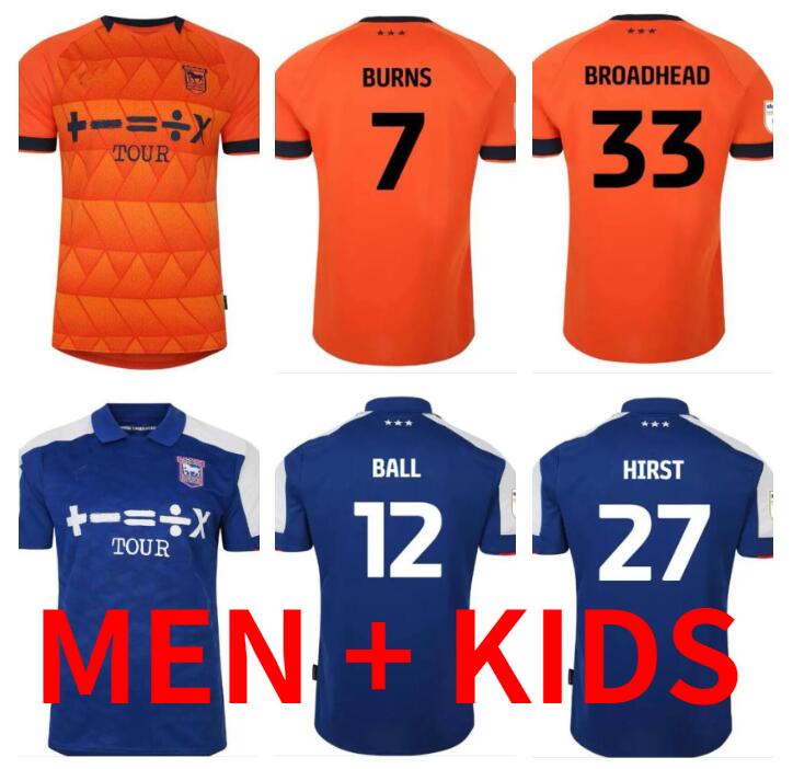 

23 24 Ipswich Town SOCCER JERSEYS BURNS HIRST 27 BURNS 7 BROADHEAD 33 LUONGO 25 BALL 12 CHAPLIN 10 2023 2024 jersey football shirts