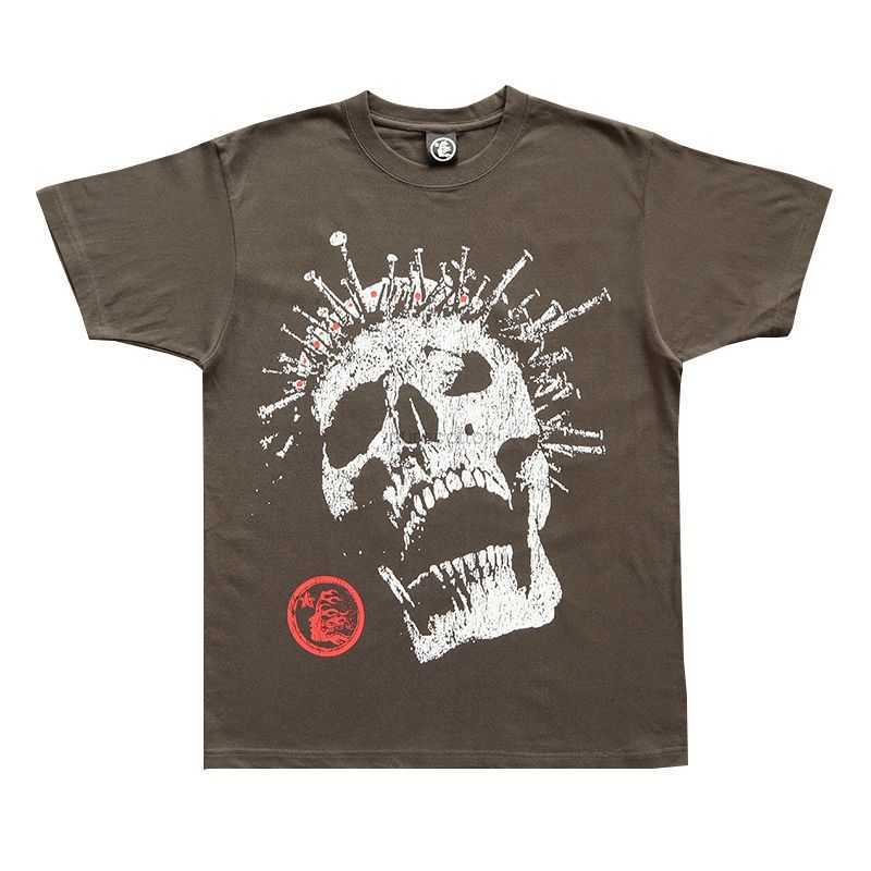 

Designer Fashion Clothing Tees Tshirts Hellstar Studios Trendy Unisex Short Sleeved T-shirt Rock Hip hop, Gray