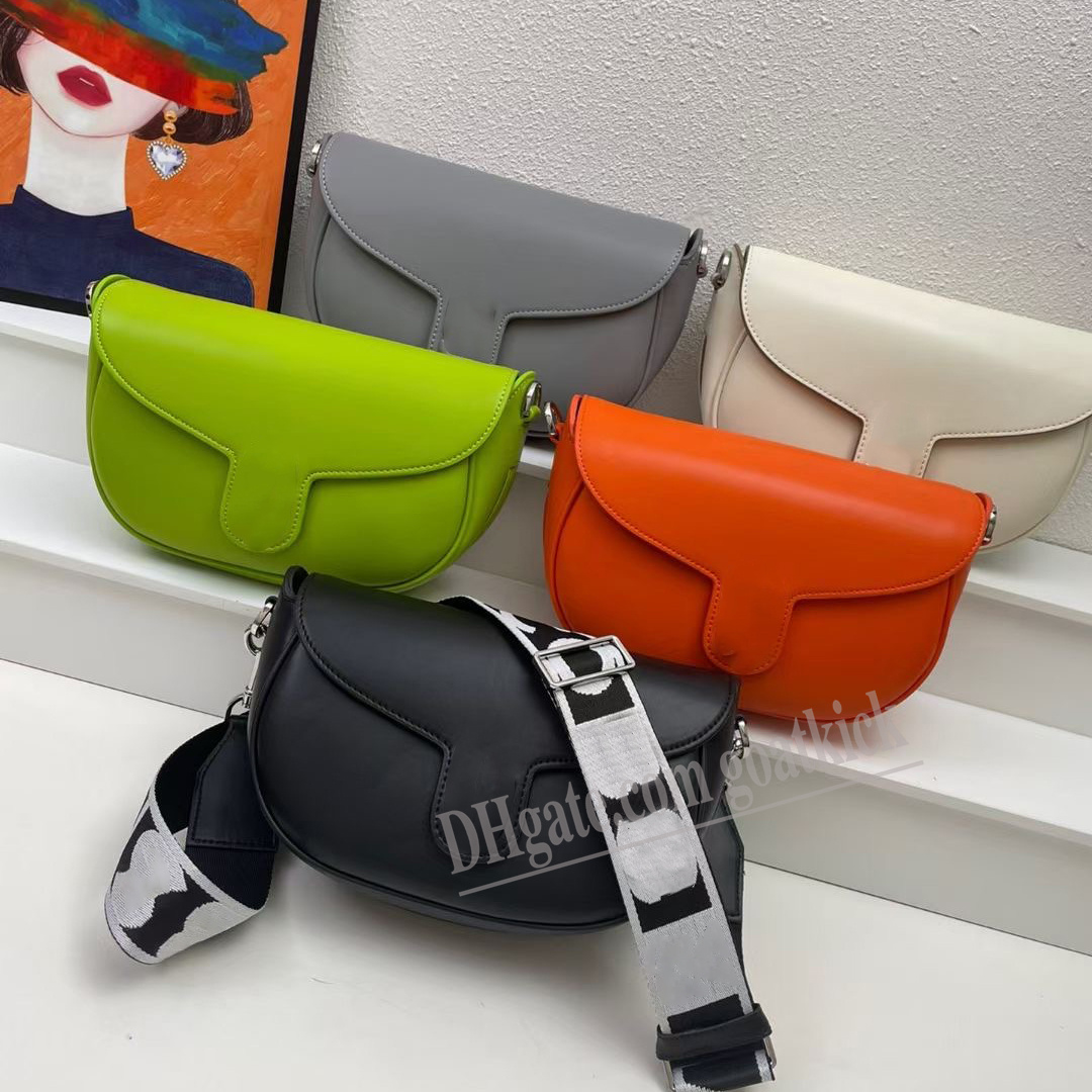 

Shoulder Bags The J small Saddle leather bag shoulder handbags womens Fashion Crossbody bag womens Cross body black white pink marc purses, 1/small