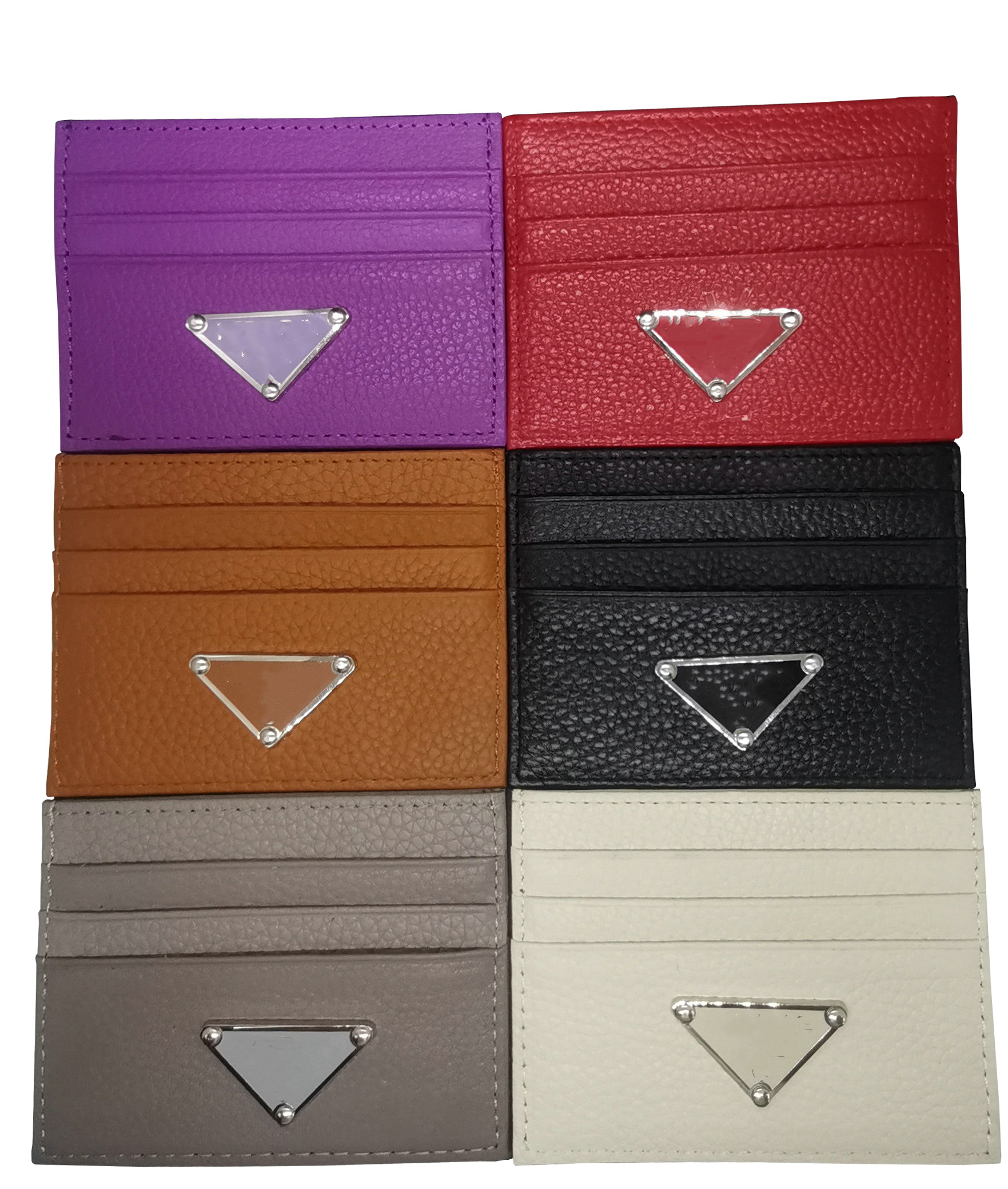

new fashion Card Holders caviar woman mini wallet Designer pure color genuine leather Pebble texture luxury Black wallet with box, White