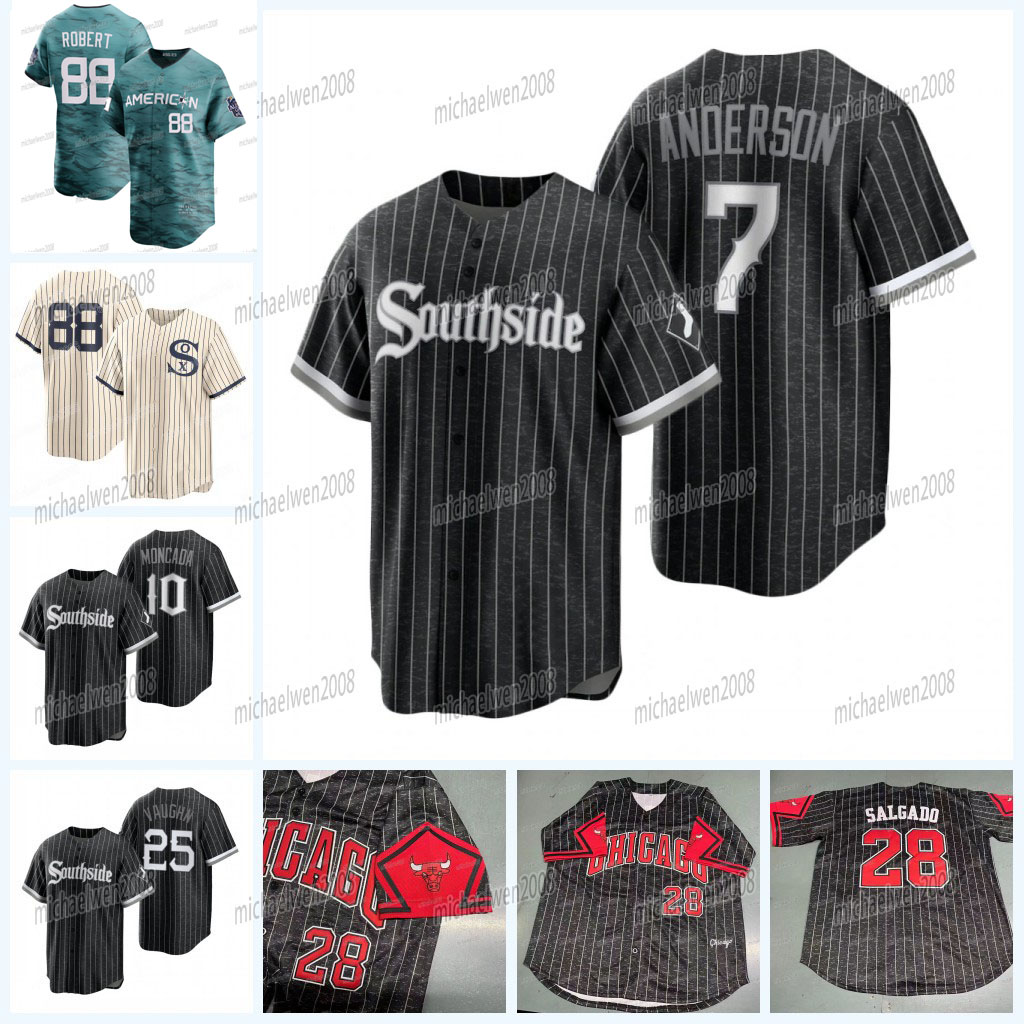 

White Sox 7 Tim Anderson 2023 All Star Jersey Andrew Vaughn Gavin Sheets Luis Robert Eloy Jimenez Andrew Benintendi Yoan Moncada Leury Garcia Gregory Santos, Women cool base