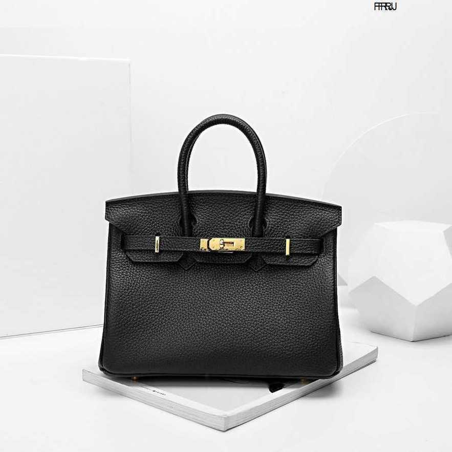 

Designer Bags Birkins Handbags H ermes 2023 Litchi Pattern Bag Genuine Leather Large Capacity Handbag Crossbody Womens Trendy and Temperament Have Logo frj 8PIR, Rose red