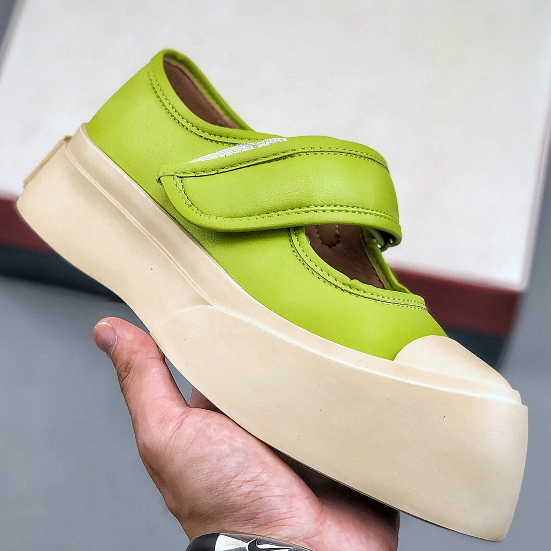 

black nappa leather pablo lace up sneaker Designer Shoes Mary Jane Sneakers Sneaker Luxury Strap Chunky Platform Sole women Sole Trainers Size 35-40