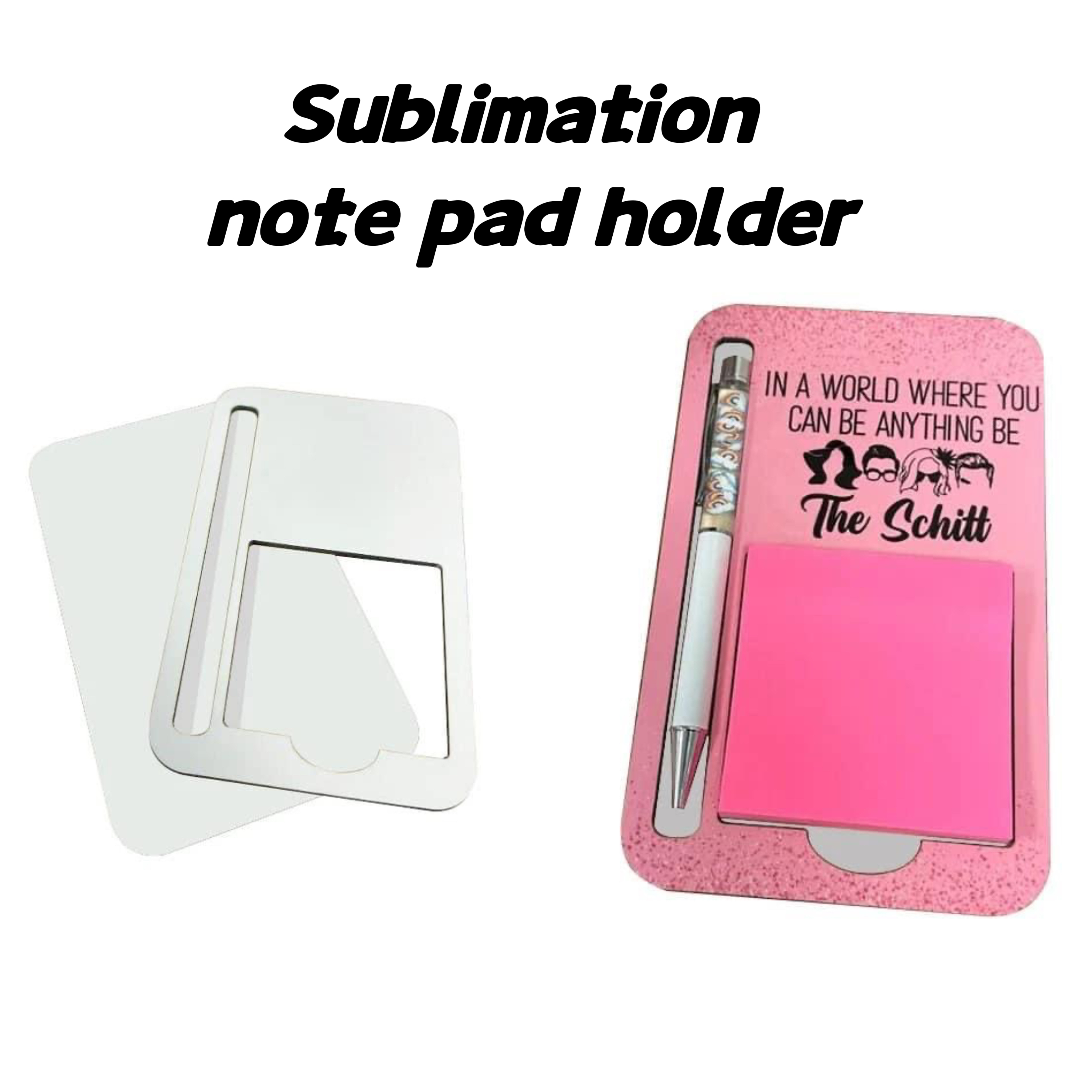 

Sublimation Blank MDF Sticky Note Pad Holder Heat Transfer Wooden Notepad Holder