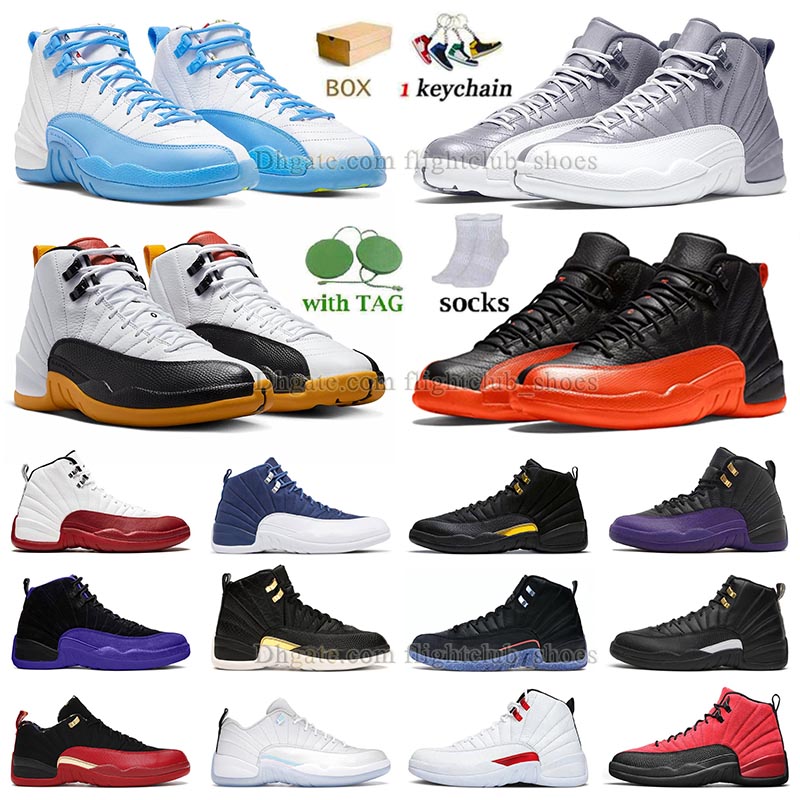 With Box jumpman 12s Basketball Shoes Size 13 For Men Women Trainers Brilliant Orange Black Taxi Hyper Royal University Gold Field Purple Cherry