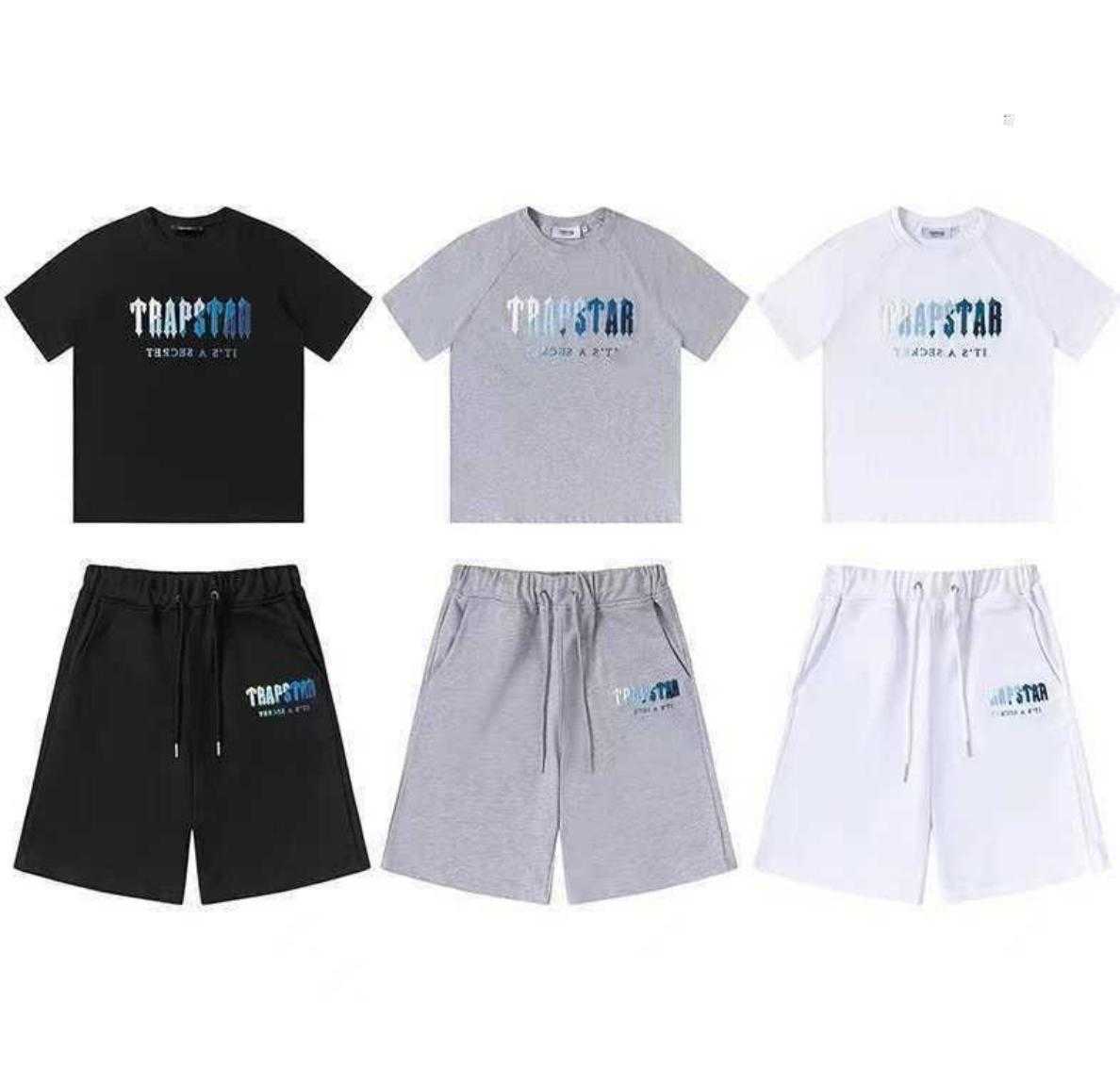 

Trapstar mens shorts and t shirt set Tracksuits designer couples Towel Embroidery letter men's sets Womens Round Neck Trap Star Sweatshirt fst