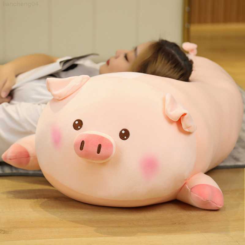 Stuffed Plush Animals 100cm Pig Plush Toy Cute Bear Stuffed Animal Husky Plushie Soft Bunny Baby Soothe Doll Home Decor Dog Pillow Girl Birthday-image-883598696