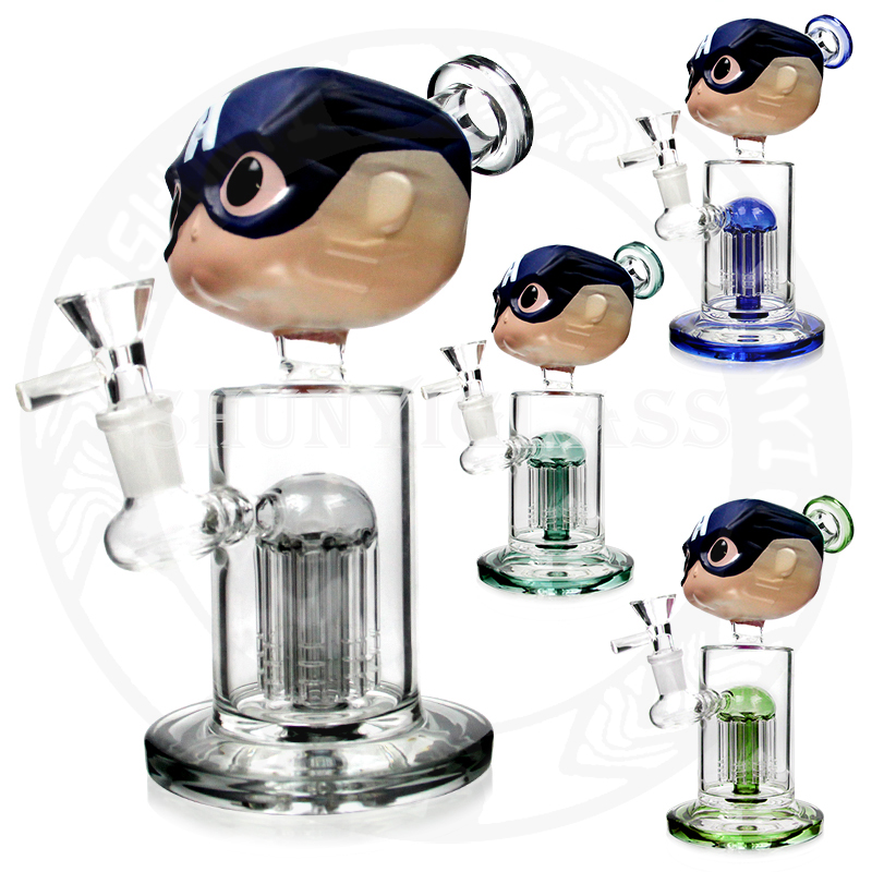 

10.5 Inches 3D Carton Batman Hookah DAB Oil Rig Recycler Smoking Accessory for Tobacco Bong Water pipe
