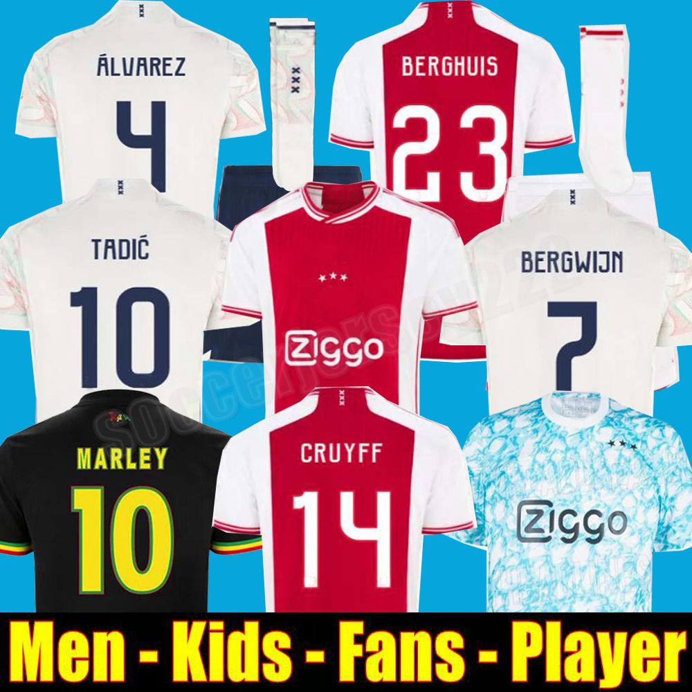 

TADIC 22 23 24 Soccer Jerseys BASSEY BERGHUIS Third black Kit KLAASSEN BERGWIJN MARLEY 2023 2024 away football shirts men kids uniforms CRUYFF KUDUS AJAXS, 23/24 away kids