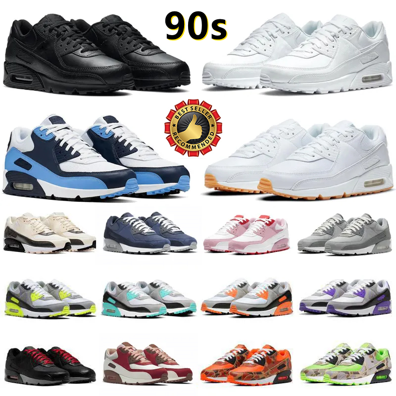 

90 90s UNC Men Women Running Shoes Sneaker Triple White Gum Black USA Valentines Day Red Obsidian Swingman Shimmer Hyper Camo Shimmer Royal Trainers Sports Sneakers, Color#48