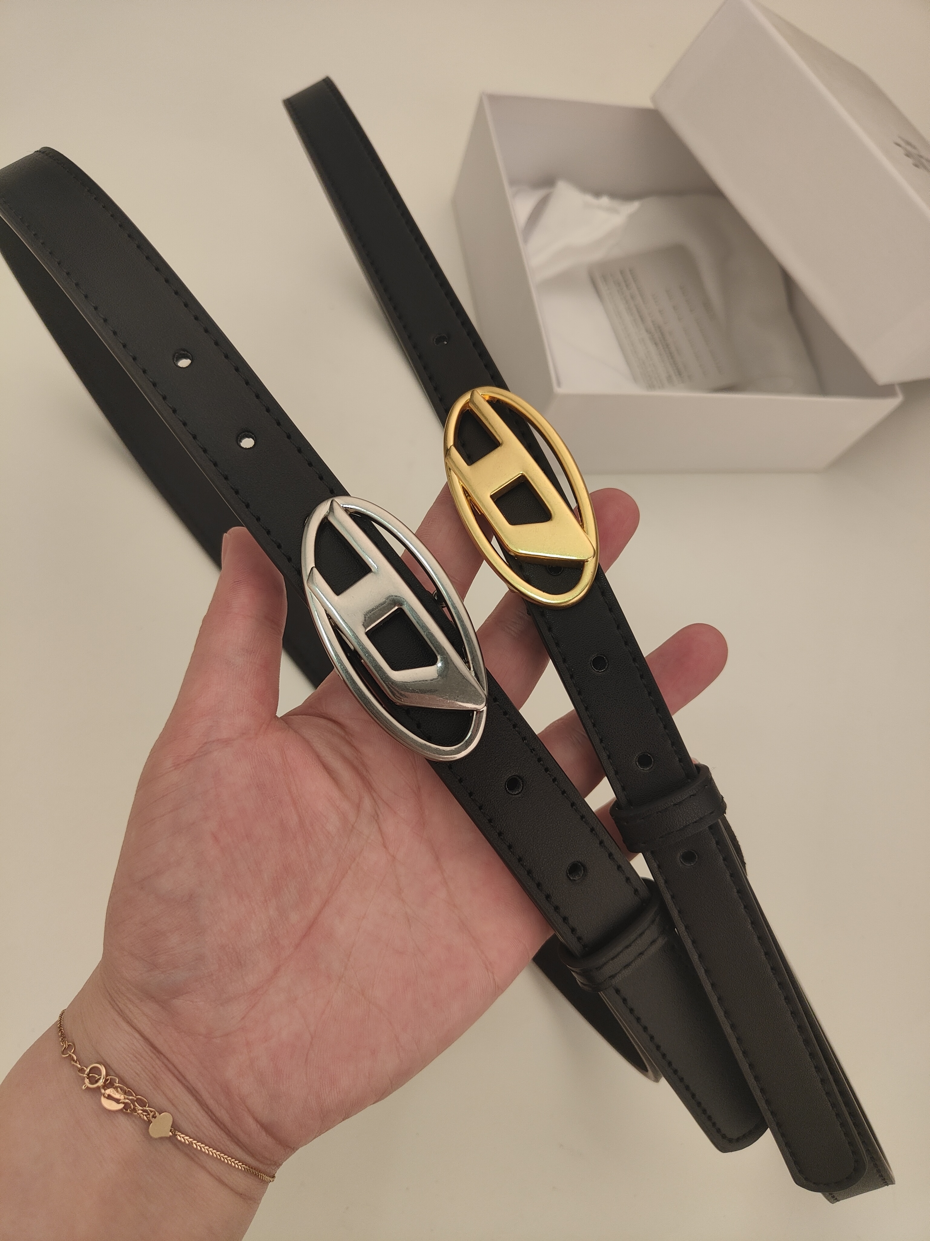 

Diesel Belt Designer Buckle Pu Men Women Solid Waistband Unisex Diesels wide 2.5cm 90-115cm, Multi