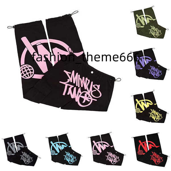 

Men's Pants Minus Two Cargo Harajuku Casual Loose Punk Rock Straight Wide Leg Trouser Streetwear Y2K Pant Retro Street Trend Overalls EU size S-XL