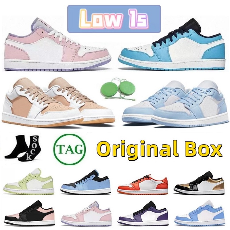 

Jordens Top Low 1 basketball shoes 1s UNC reverse bred mens sports trainers royal toe laser ge university blue black light smoke grey women sneakers with box