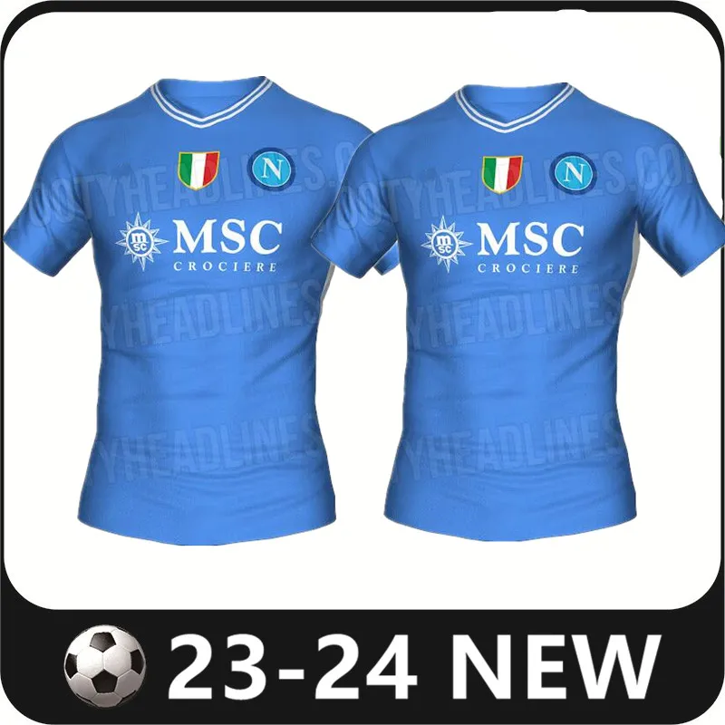 

2023 2024 Napoli soccer jerseys Fans Player version Men kids kit Naples 23 24 RASPADORI SIMEONE OSIMHEN KVARATSKHELIA MARADONA uniform ELMAS football shirt 999, Home
