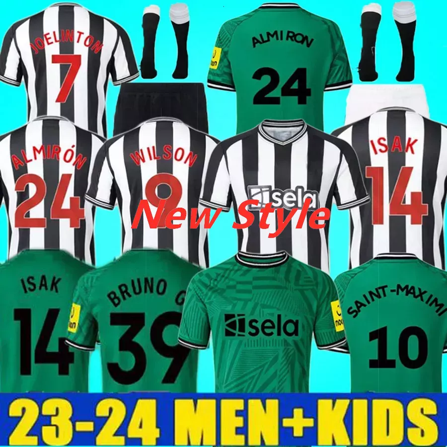 

BRUNO G. Soccer Jerseys 23 24 ISAK JOELINTON TRIPPIER Home 2023 2024 Football Shirt MAXIMIN Men Kids kits ALMIRON WILSON Fans players BOTMAN, 23/24 home players