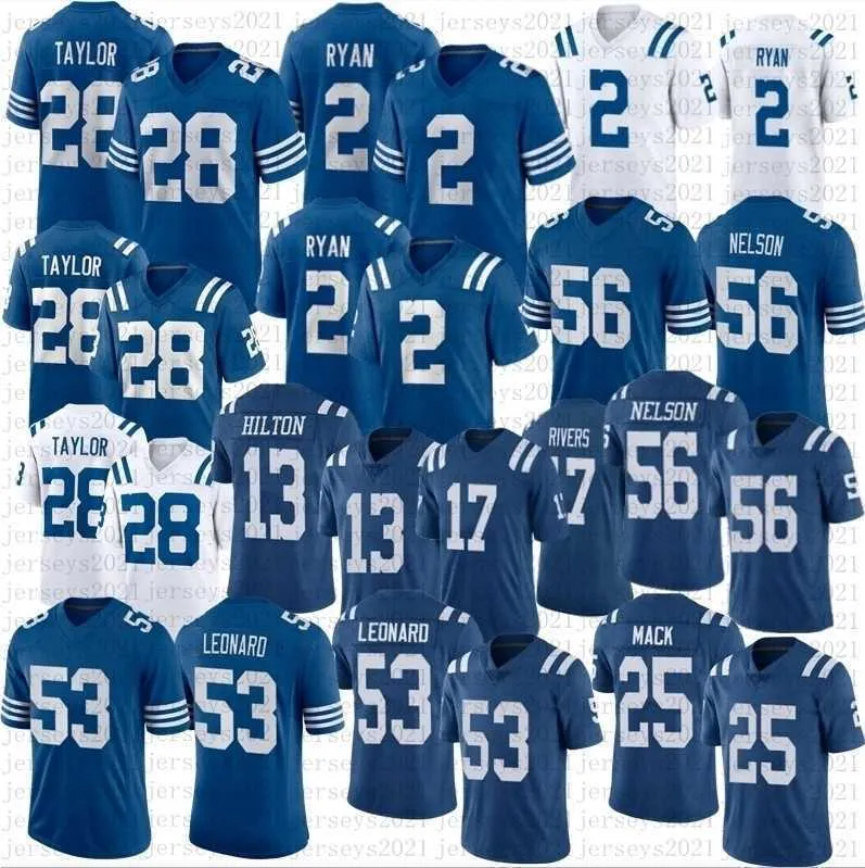 

Mens Football 2 Matt Ryan Colt Jonathan Taylor 11 Pittman Jr 53 Darius Leonard 56 Quenton Nelson 17 Philip Rivers stitched jerseys, As