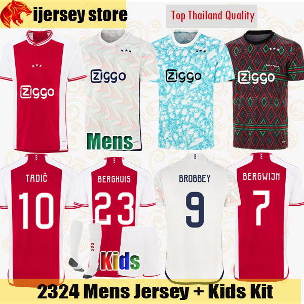 

23 24 Soccer Jerseys Ajaxs TADIC 2023 Amsterdams Fans Player Version BERGHUIS ALVAREZ KLAASSEN BERGWIJN TAYLOR Football Shirt BROBBEY LUCCA Mens Jersey Kids Kit, Fans 2324 home