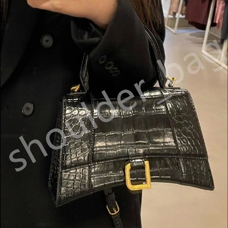 

Hourglass Bag 10A High Quality Crocodile Leather The Tote Bags Luxury Designer Bags Handbags Womens Beach Large Book Tote Bag Borse Dhgate Bags With Dustbag And Box, Black