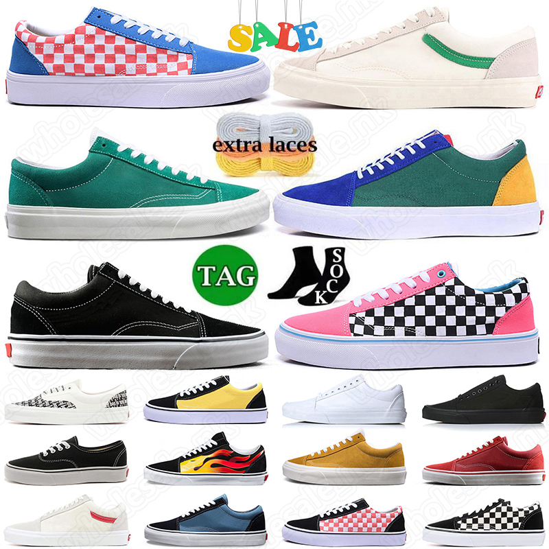 

2023 designer canvas shoes Old Skool Casual van skateboard Black White mens womens fashion Plate-forme outdoor flat dhgate comme des garcons size 36-44, Item (15)