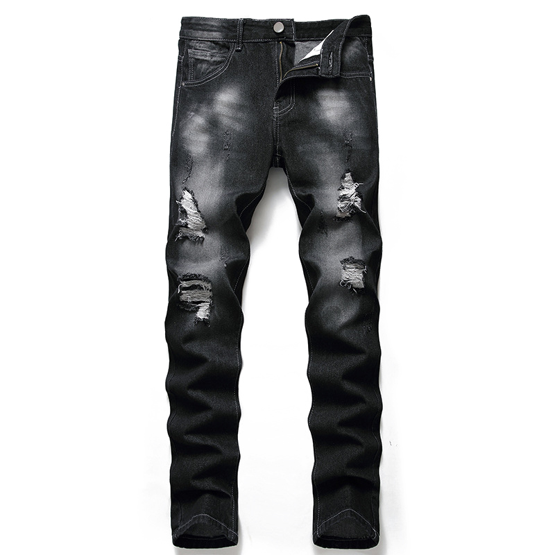 Hommes Jeans Denim hommes Trou Ruiné Plus La Taille Casual Pantalon Déchiré Européen Et Américain Tendance 230706