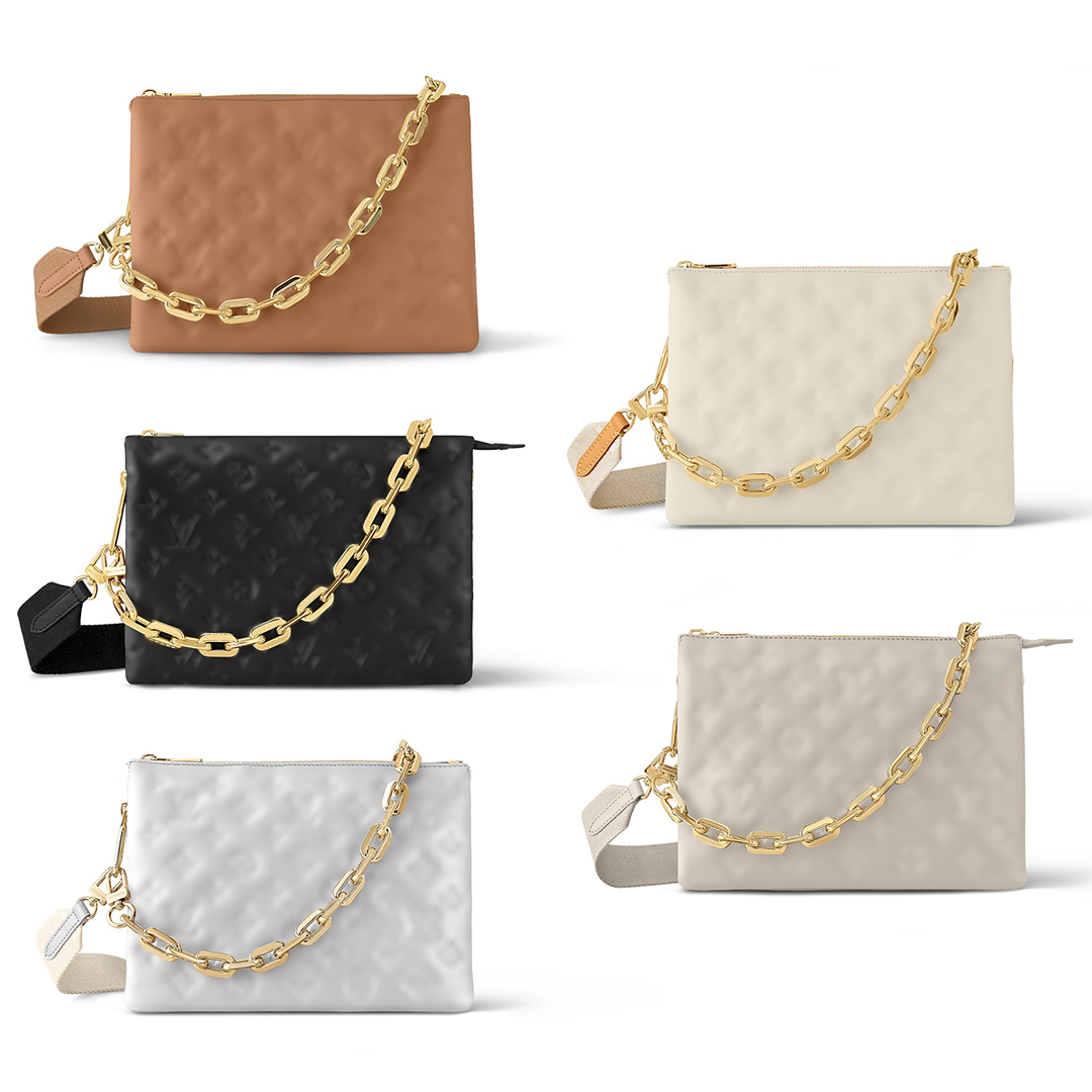 

Luxurys Designers Shoulder Clutch Bags hand bag Genuine Leather handbags fashion classic strap sling chain zipper Cross Body travel Key Coin purses Embossed Flap, White