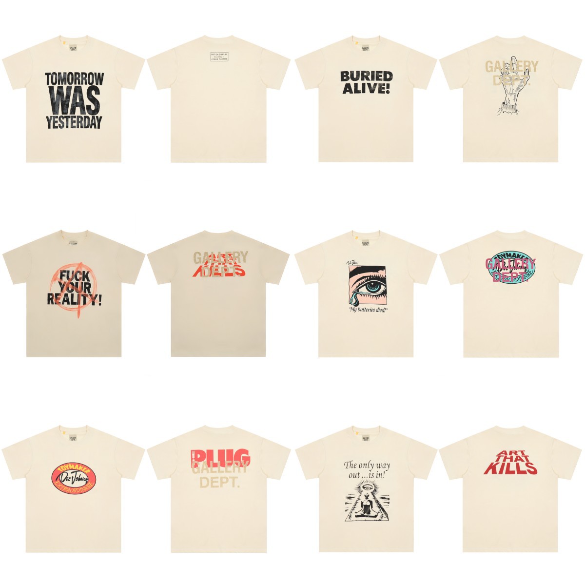 

Mens Designer T Shirt quality short-sleeved fashion men and women short T-shirt couple models cotton Luxury Men Hip Hop clothes GALLERY, 05