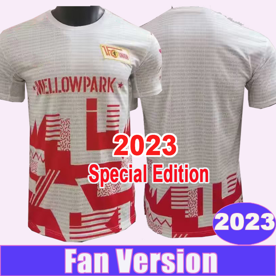

2023 Union Berlin Mens Soccer Jerseys KHEDIRA HARAGUCHI BECKER THORSBY TRIMMEL OZTUNALI SEGUIN Special Edition Football Shirt Short Sleeve Uniforms, Qm13027 2023 special edition no patch