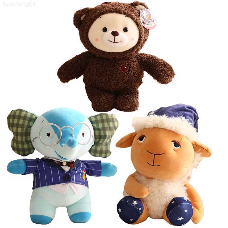Animals 25-38cm Rainbow Ruby Teddy Plush Toys Stuffed Soft Plushie Cartoon Animal Elephant Bear Dolls for Children Birthday Gifts L251206 L260310-image-1097025112