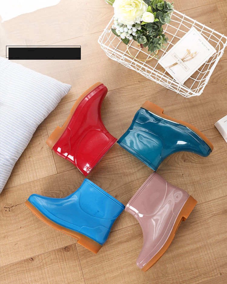 

Designer boots short boot Anti slip and fashionable outer wear rain boots versatile rain boots water shoes thick soles women 36-41
