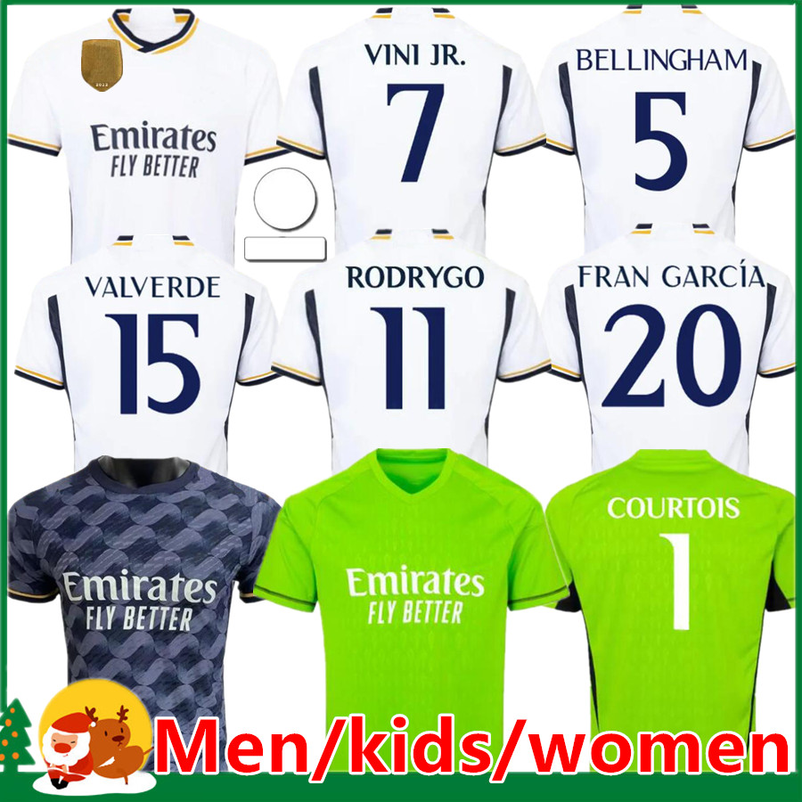 

Fans Player BELLINGHAM VINI JR soccer jerseys 23 24 TCHOUAMENI CAMAVINGA ALABA MODRIC RODRYGO 2023 2024 REAL MADRIDS Men women / kids kit uniforms football shirt, Player new 23/24 home