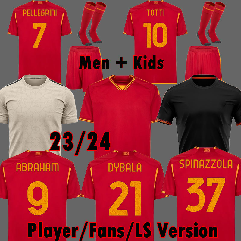 

23 24 Romas SOCCER JERSEYS AS Legacy Aries Collection DYBALA 23 24 Football shirts home belotti CELIK Pellegrini Abraham Wijnaldum Zaniolo men kids kit Uniform, Player home