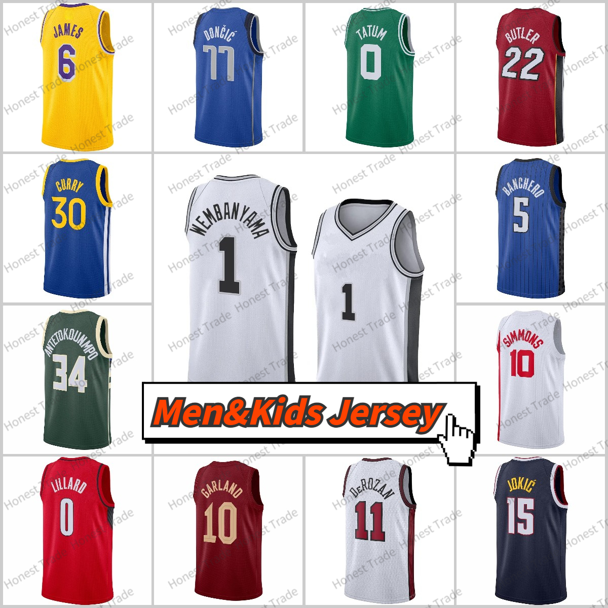 Nouveau maillot de basket-ball Banchero Wembanyama Giannis Jayson Tatum Mikal Bridges Garland Mitchell Green James Durant 2 Shai Gilgeous-Alexand