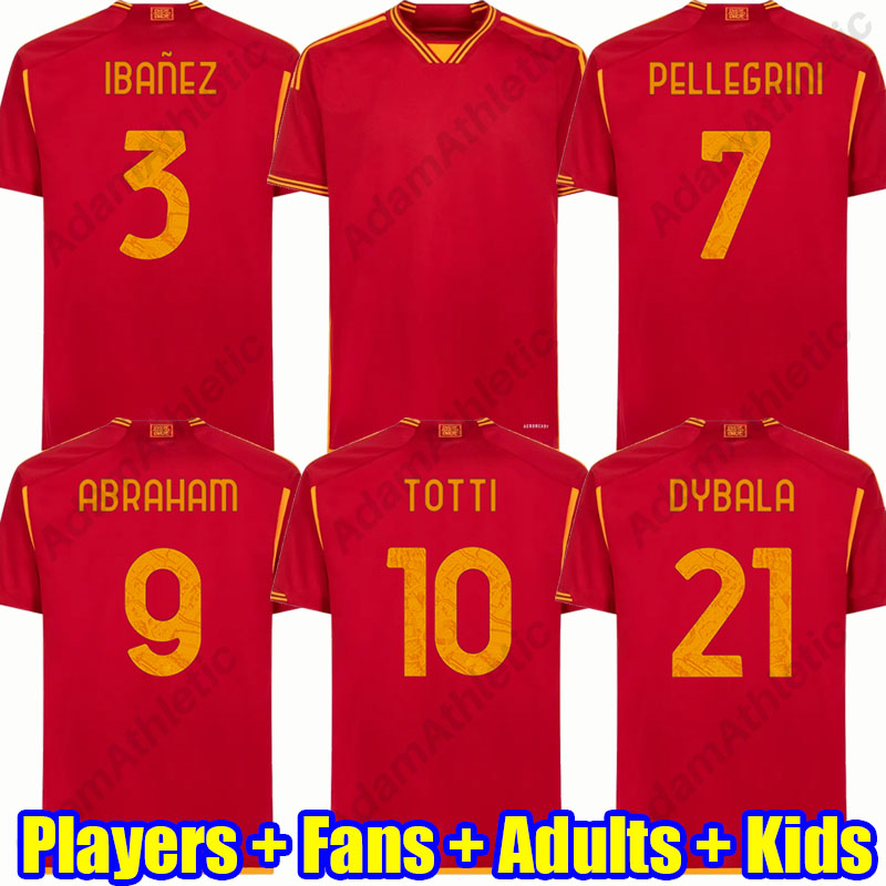 

Maglia roman soccer jerseys 23/24 Camicia romana kids kit men football shirts home away uniforms 2023 2024, 23-24 home