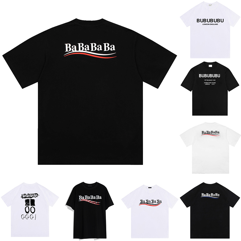 

Burbreries T shirt Mens Womens Balencaigaes Designers Tshirts For Men Fashion Tops Luxurys Polos BU&BA Letter Cotton Tshirts Clothing Short Sleeve Chothes Tees, 47