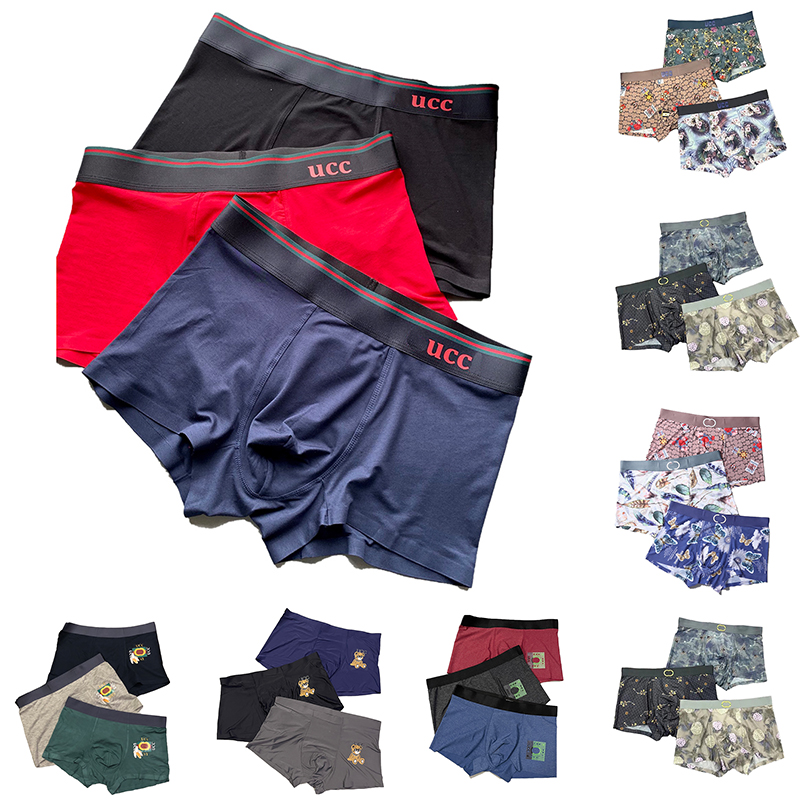 

mens Designer Brand Underpants Sexy Mens Casual Shorts G Letter Underwear Luxury Breathable Underwears 3pcs, Purple