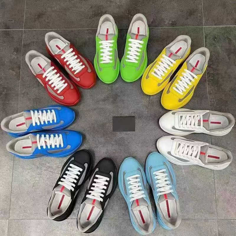 

Men Americas Cup Xl Soft Rubber Sneaker Bike Fabric Trainer Black Mesh Lace-up Casual Shoes Outdoor Runner Trainers Sport Shoes With Box EU35-47 NO447