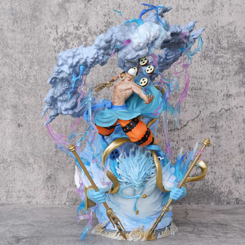 Anime Manga 35cm Anime ONE PIECE NEO-DX God Enel Battle Ver. GK PVC Action Figure Statue Collection Game Model Kids Toys Doll Gifts L230706 L2307-image-883070660
