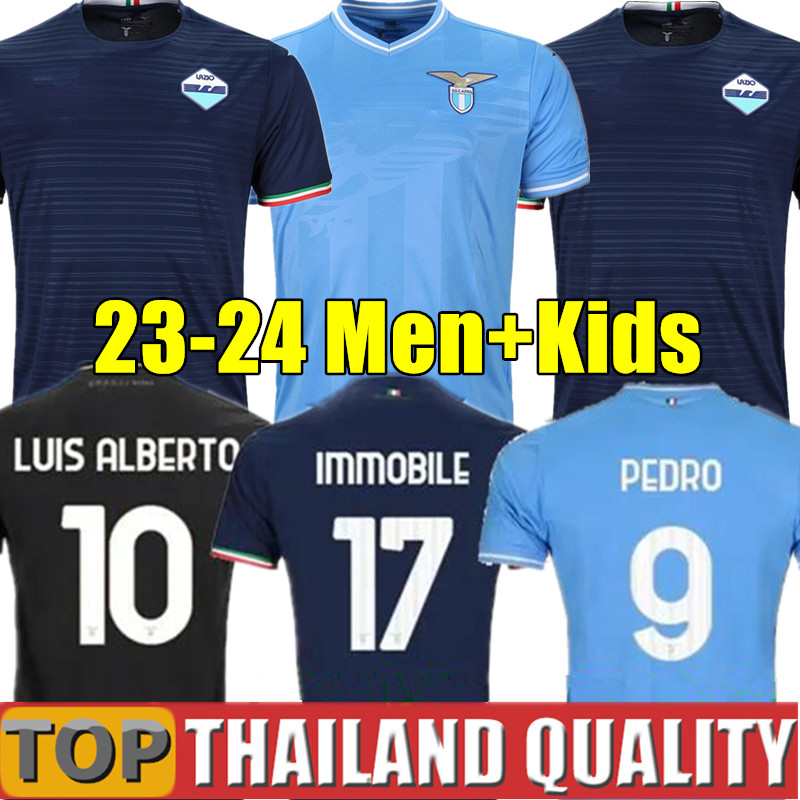 

2023 Lazio Immobile soccer Jerseys maglie 23 24 IMMOBILE LUIS BASTOS SERGEJ BADELJ LUCAS J.CORREA ZACCAGNI MARUSIC men kids kit football shirt 10th Anniversary, 10th - men
