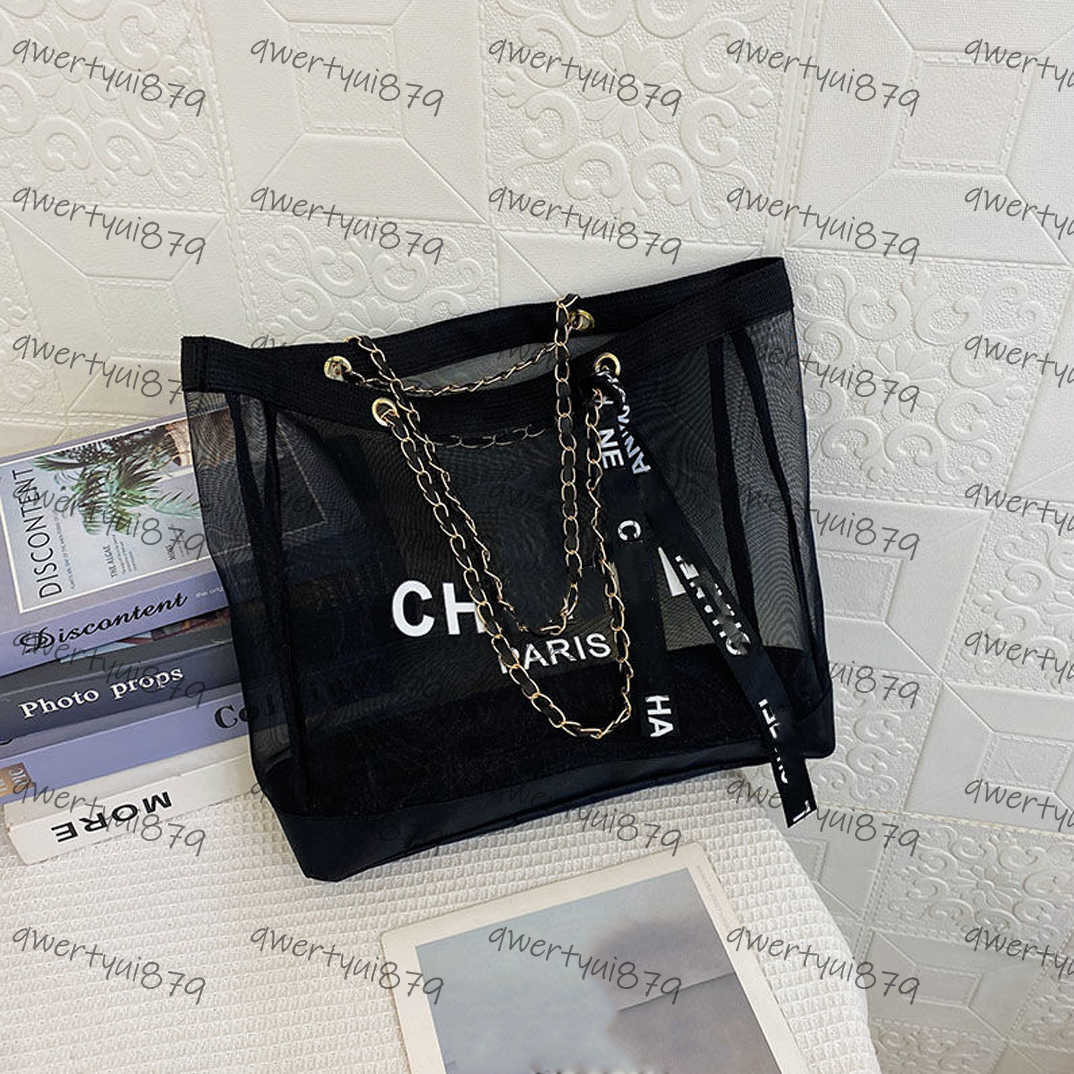 

Designer Shoulder Bags Classic Women's Luxury Brand Designer Bag Mesh Large Capacity Handbag Black Women's Bag Solid Letter Fashion Chain Shoulder Bag qwertyui879