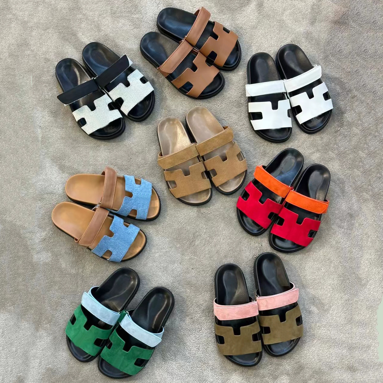 

designer sandals Chypre Slippers Women Sandals Men Ladies Flip Flops Summer Beach Flat Slippers with Box, #11